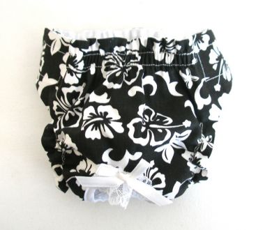 Doggie Design（ドギーデザイン）Black & White Hawaiian Panties ブラック ホワイト ハワイアン パンティー