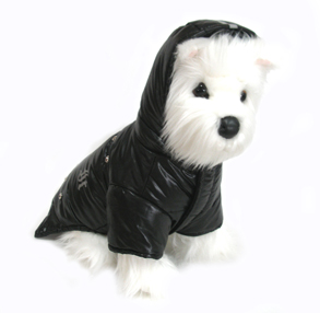 Doggie Design（ドギーデザイン）Black Parka Coat ブラック パーカー コート リムーバブル フード