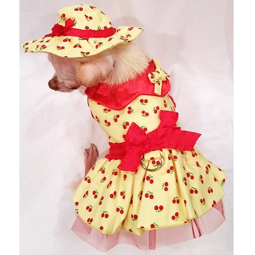 Platinum Puppy Couture（プラチナ パピー クチュール）Cherry Surprise Harness Dog Dress チェリー サプライズ ハーネス ドレス