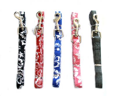 【Doggie Design】Fabric Hawaiian and Herringbone Leashes