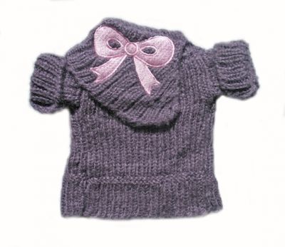 Doggie Design（ドギーデザイン）Lavender Ribbon Acrylic Mohair Sweater ラベンダー アクリル モヘア セーター