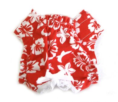 Doggie Design（ドギーデザイン）Red Hawaiian Panties レッド ハワイアン パンティー
