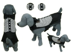 Emma Rose Design（エマローズデザイン）Black Tie Affair Boy Dog Vest ブラック タイ アフェア ベスト