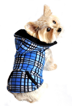 Doggie Design（ドギーデザイン）Blue Plaid Reversible Fleece Vest ブルー プレイド リバーシブル ベスト
