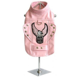 Doggie Design（ドギーデザイン）Pink Born To Ride Motorcycle Dog Harness Jacket ピンク ライド モーターサイクル ジャケット