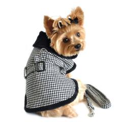 Doggie Design（ドギーデザイン）Classic Houndstooth Dog Harness Coat クラシック ハウンドトゥース コート