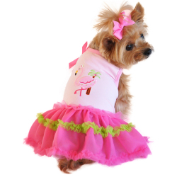Doggie Design（ドギーデザイン）Flamingo and Palm Tank Designer Dog Dress フラミンゴ パーム タンク デザイナー ドレス