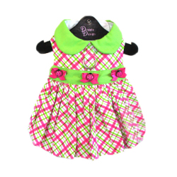 Doggie Design（ドギーデザイン）Lady Bug Plaid Dog Dress レディーバグ プレイド ドレス