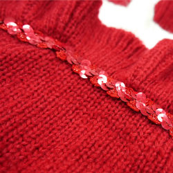 DOGO（ドゴ）Sequin Sweater Dress Red シークイン セーター ドレス レッド