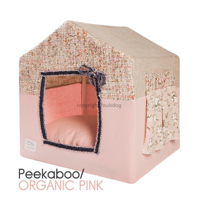 【送料無料】Louisdog（ルイドッグ）犬用ベッド Peekaboo/Organic Pink Petit ピーカブ オーガニック ピンク ハウス ベッド プチサイズ