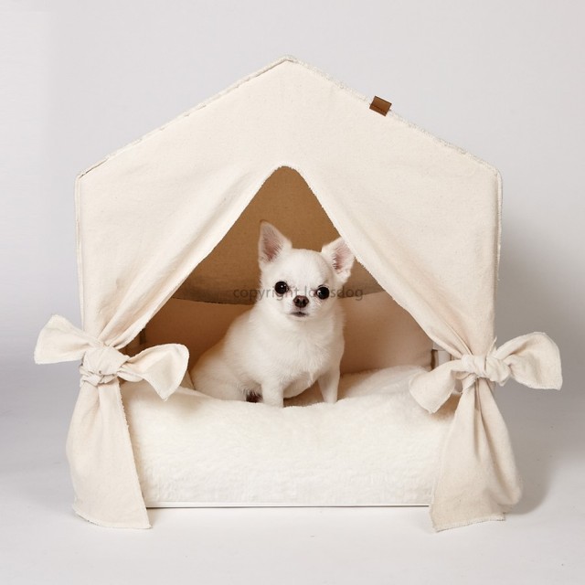 Louisdog（ルイスドッグ）犬用ベッド Peekaboo/Natural Petit ピーカブ ナチュラル ハウス ベッド プチサイズ