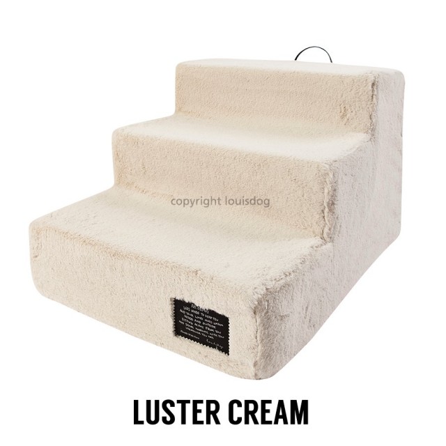Louisdog（ルイスドッグ）犬の階段 Furry Step Luster Cream Grand ファーリー ステップ ラスター クリーム グランドサイズ