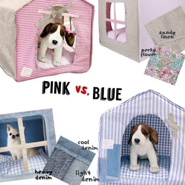 Louisdog（ルイドッグ）犬用ベッド Peekaboo/Egyptian Cotton Pink Petit ピーカブ エジプシャン コットン ハウス ベッド ピンク
