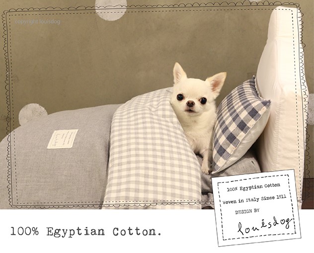 Louisdog（ルイドッグ）Egyptian Cotton Bed Grey エジプシャン コットン ベッド グレー