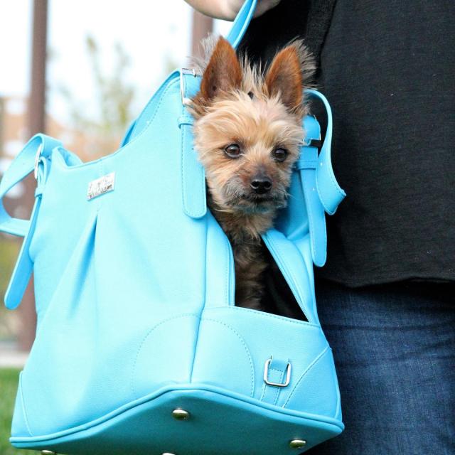 Doggie Design（ドギーデザイン）Sea Glass Mia Michele Dog Carry Bag シーグラス フェイク ペブル レザー キャリーバッグ