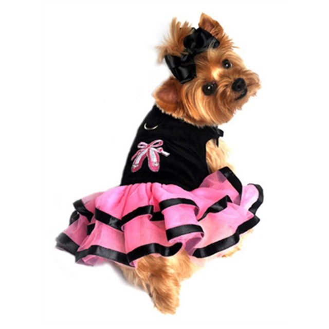 Doggie Design（ドギーデザイン）Ballerina Slippers Tutu Embroidered Dress バレリーナ チュチュ ドレス