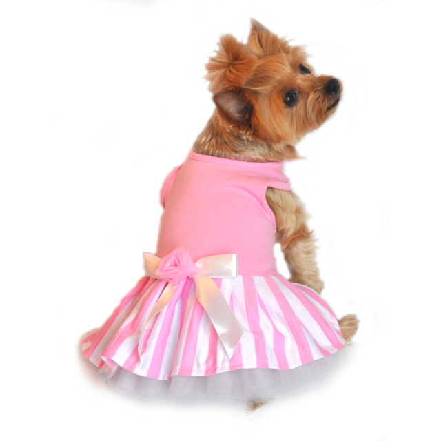 Doggie Design（ドギーデザイン）Pink Striped Dog Tank Dress ピンク ストライプ タンク ドレス