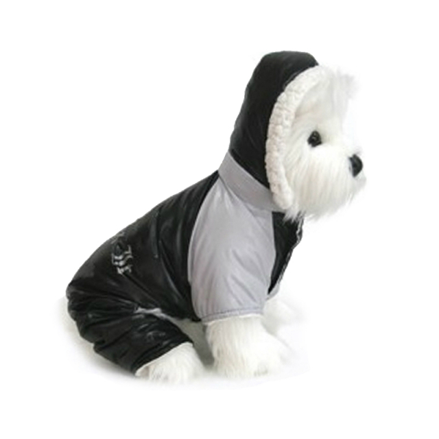 Doggie Design（ドギーデザイン）ドッグウェア Black and Grey Ruffin It Dog Snow Suit ブラック グレー ラフィン スノー スーツ