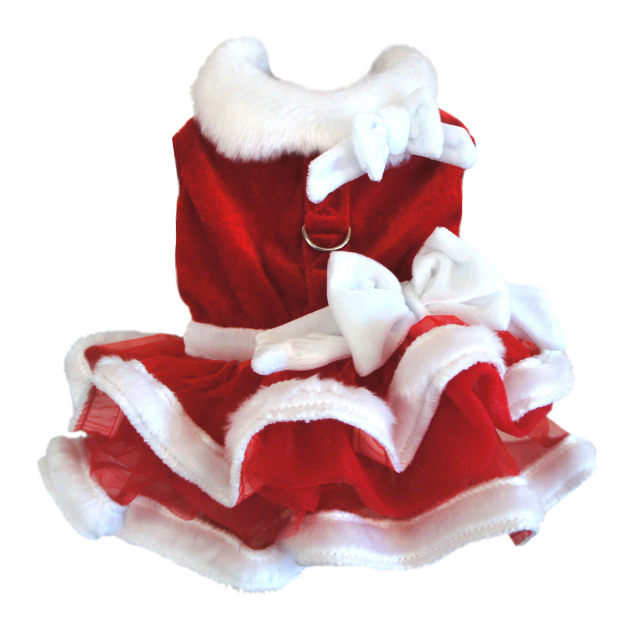 Doggie Design（ドギーデザイン）White Christmas Santa Girl Dress ホワイト クリスマス サンタ ガール ドレス