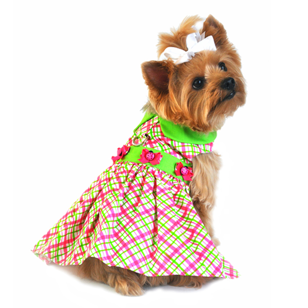 Doggie Design（ドギーデザイン）Lady Bug Plaid Dog Dress レディーバグ プレイド ドレス